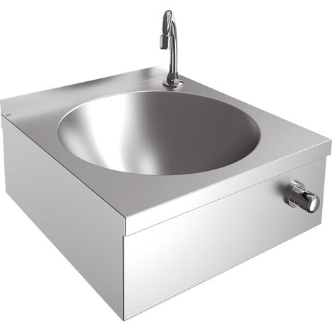 KWC AR Einzelwaschtisch, ANIMA, Edelstahl,  450x204x451 mm, Kniebetätigung
