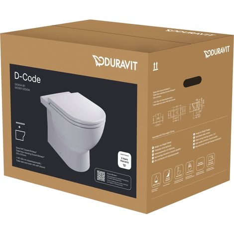 Duravit D-Code conjunto de inodoro de pie, con asiento de cierre (1/2)