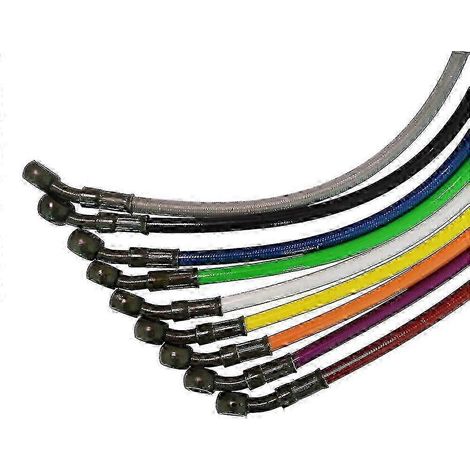 Durite de frein et d'embrayage hydraulique tressée en acier renforcé pour moto tout-terrain, diamètre 500 à 1500 mm, compatible avec tous les modèles (40 cm). (1/5)