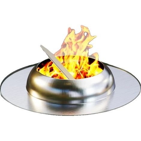 Feuerschale, Edelstahl, Ø16cm Durchmesser, 25cm Höhe, tragbar, rauchfrei (1/5)