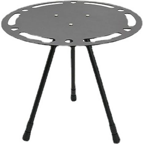Table ronde pliante d'extérieur, petite, portable, réglable en hauteur, en alliage d'aluminium léger et pliable, table de camping ronde (1/5)