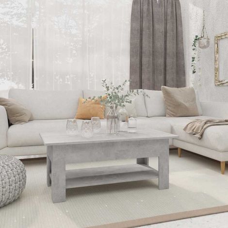 vidaXL Coffee Table Concrete Grey 102x55x42 cm Engineered Wood (1/5)