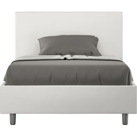 Letto 1 Piazza e Mezzo 120x200 cm Senza Rete Adele Bianco (1/5)