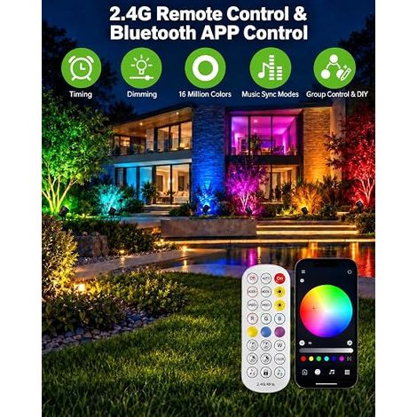 Spot LED Extérieur RGBW Éclairages de Jardin (1/4)