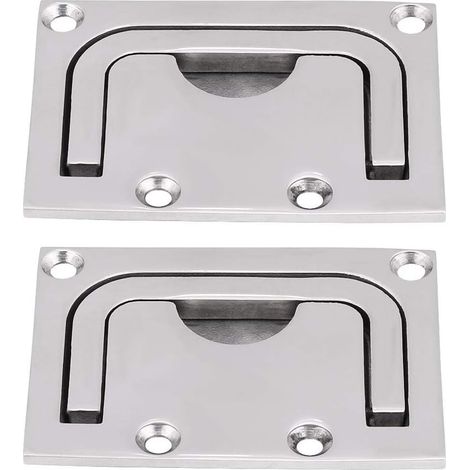 Taquilla empotrada para barco, tirador de acero inoxidable (1/4)