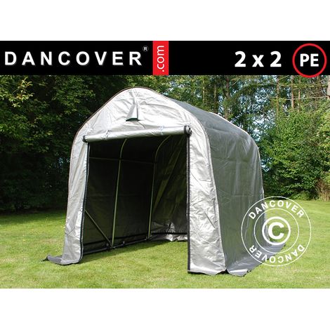 Lagerzelt Zeltgarage PRO Lagehalle 2x2x2m PE, Grau (1/5)