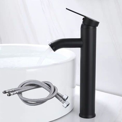 Grand robinet de salle de bain chaud et froid, surface froide, tête spéciale Dragon, robinet mixte spécial Myled, robinet de salle de bain noir (1/5)