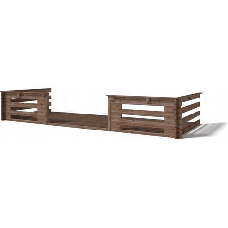 Veranda - 10m2 - 5m x 2m - impregnata - colore: marrone - DOM603 (1/3)