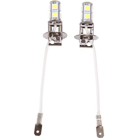 Ampoule Antibrouillard - H3 - LED 9 SMD - 6500K - 12 V DC - Pour Feux Antibrouillard - Lot de 2 (1/5)