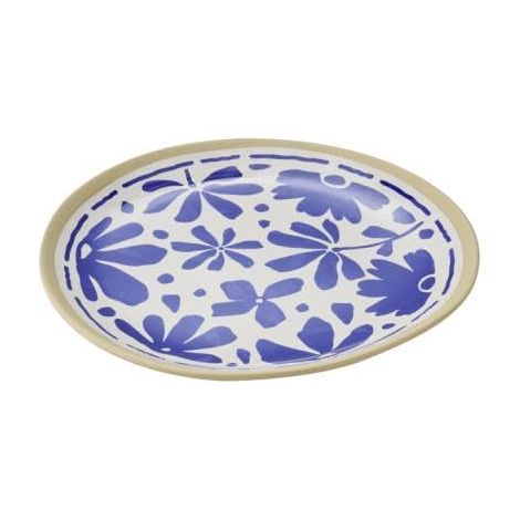 Assiette FLORYN - Mélamine bleu/blanc-beige, Ø 21,5 cm (1/5)
