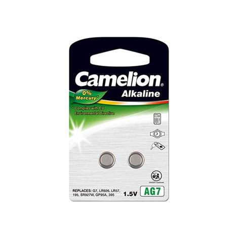 Camelion AG7/LR57/LR926/395 Pila alcalina de botón 2 unidades (1/2)