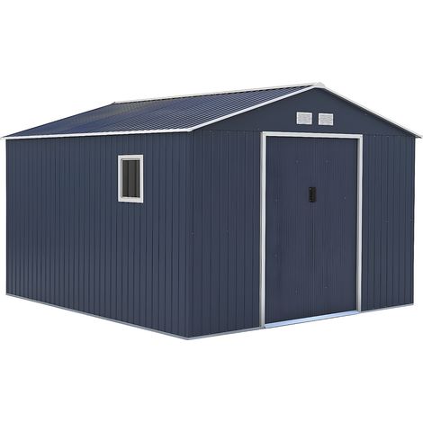 Casetta da giardino ARCHER in acciaio galvanizzato grigio -  12,99 m²