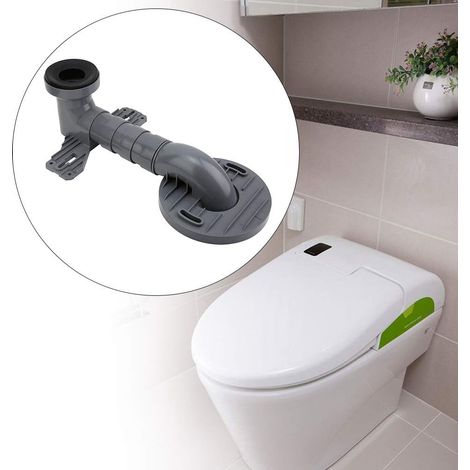 Tuyau de Vidange de Toilette, Caoutchouc PP Gris 5.5 Pouces (1/5)