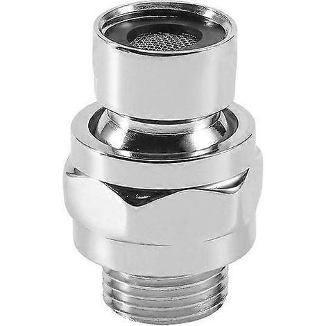 Compatible avec adaptateur réglable d'angle pour bras de douche à rotule chromée en laiton (1/5)