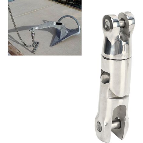 Multidirektionaler Anker aus Edelstahl 316, doppelt drehbares Gelenk 1/4"-5/16" mit Schraubenschlüssel, geeignet für 6-8 mm Ketten (CP-3011) (1/5)