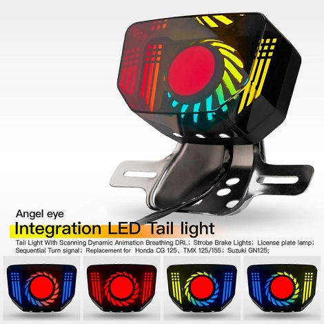 LED-Rücklicht mit dynamischer Tagfahrlichtfunktion (Atemlicht), Motorrad-Bremslicht mit Stroboskopfunktion