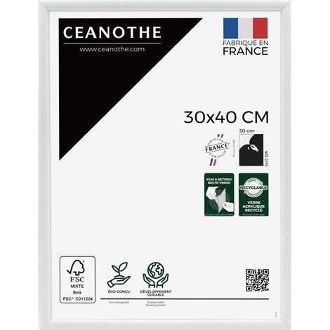 Cadre photo Essentiel exposition blanc 30x40 cm