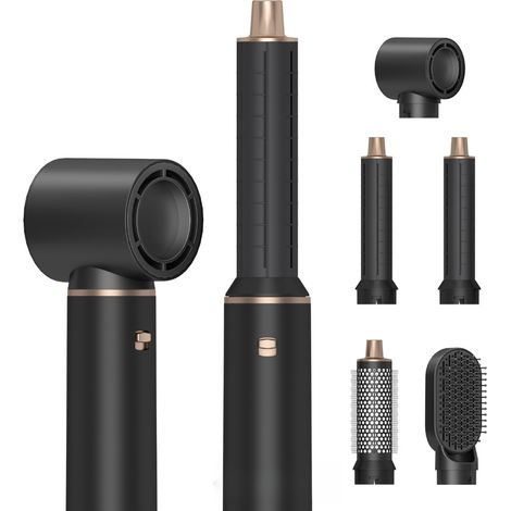 【Lisseur chauffant 5 en 1 1000 W】 Brosse à cheveux et verrouillage automatique • Glätten, Locken & Trocknen dans un ensemble • Potentiel de coiffage complet pour tous les types de cheveux