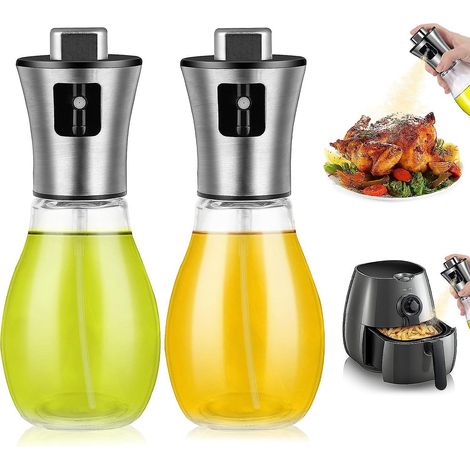 2 X Pulvrisateur D'huile Pour Friteuse, 200ml Pulvrisateur D'huile Et De Vinaigre, Pulvrisateur D'huile Rechargeable Transparent Pour La Cuisine, (1/5)