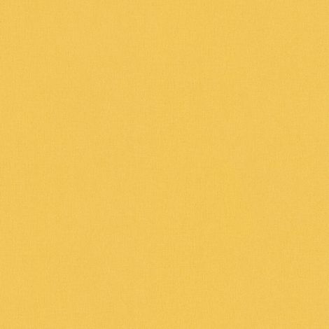 Papiers peints jaune uni intissé idéal pour chambre | Papier peint jaune effet textile pour cuisine | Tapisserie couleur vive lavable - 10,05 x 0,53 m (1/5)