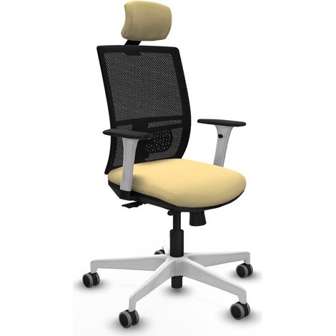 Sedia da ufficio piqueras y crespo Yunquera crema ecopelle (1/2)
