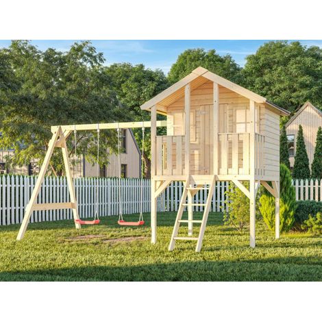 Abri de jardin en bois Toby Set Naturel (1/5)