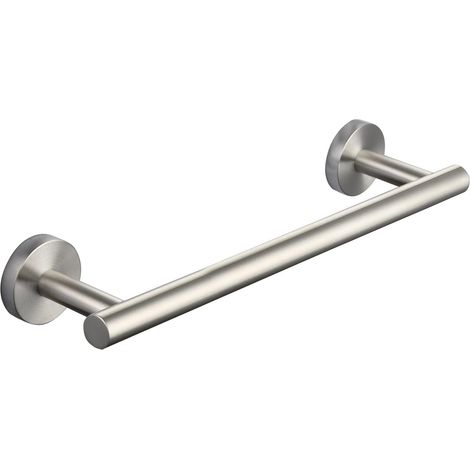 Toallero de baño de 30 cm con rosca de acero inoxidable y níquel cepillado para montaje en pared. (1/5)