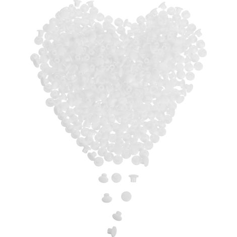 500 cache-vis ronds en plastique blanc pour meubles, armoires et (1/5)