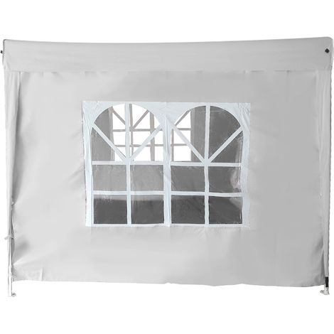 2.5x2.5M Pop Up Gazebo Side Panel Wall Only,1 Piece White with Window