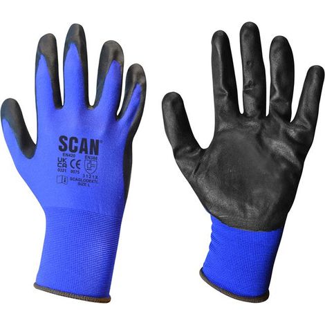 Scan Max. Dexterity Nitrile Gloves - Large (Size 9) (1/3)