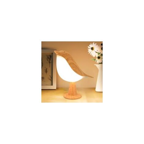 Lampe de bureau à commande tactile, veilleuse, lampe de chevet, lampe de chevet, lampe en forme d'oiseau à intensité variable à 3 voies, chargement USB, adaptée pour bébé, enfants, chambre, maison, bu