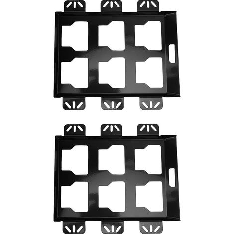 Plaque de Base à Outils Lourds Compatible avec Les Boîtes à Outils d'emballage, Cadre en Acier en Carbone, Roues Plus Grandes, Pas de Forage Requis, capacité de Chargement (Black) (1/5)