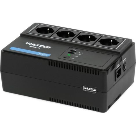 Vultech UPS700VA-XS Unterbrechungsfreie Stromversorgung (USV) Line-Interaktiv 0,7 kVA 390 W 4 AC-Ausgänge