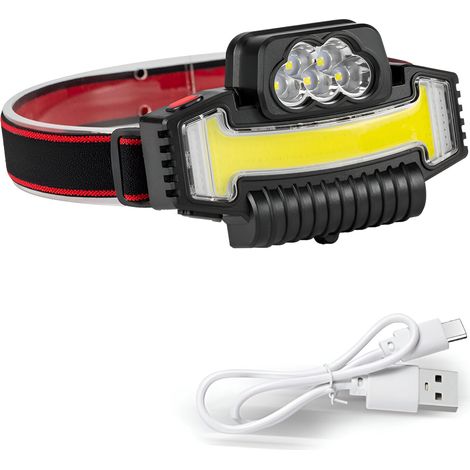 Faro multifunzionale molto potente con 5 LED + COB (1/4)