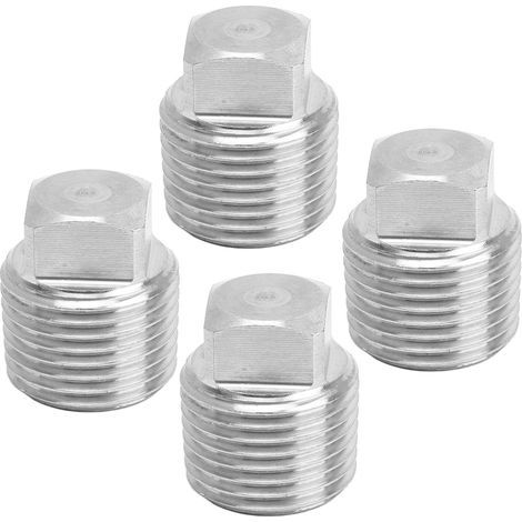 Vierkant-Rohrverschraubung aus Edelstahl 316, 20,8 mm, 4 Stück, für hohe Beanspruchung, geeignet für Wasser, Öl und Gas (1/5)