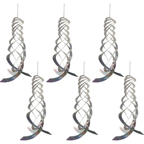 Répulsif Oiseaux En Spirale - Réflecteur Anti-Oiseaux À Rotation Éolienne - Pour Jardin Ferme Verger - 6 Pièces (1/5)