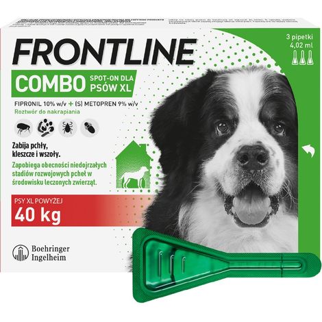 FRONTLINE COMBO SPOT-ON XL - gotas para perros contra pulgas y garrapatas 3 x 4,02 ml (1/5)