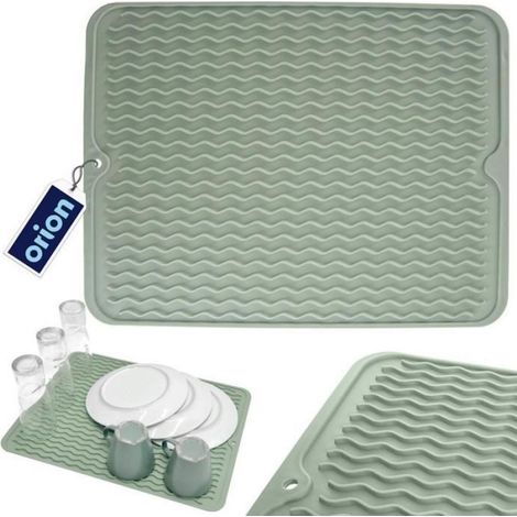 Tapis De Séchage Vaisselle - Caoutchouc - 40 x 30.5 cm - Vert - 1 Pièce