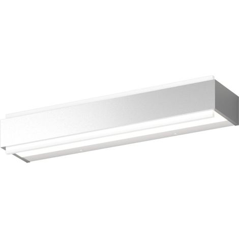 Applique moderno top light bios 1213 45 dm led switch 1980lm diffusore alluminio illuminazione modulo integrato, finitura metallo argento