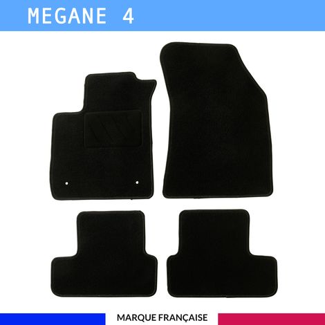 Tapis de voiture sur mesure pour Renault Megane 4 (dès 2015) – 4 pièces – Tapis de sol antidérapants avec clips de fixation (1/4)