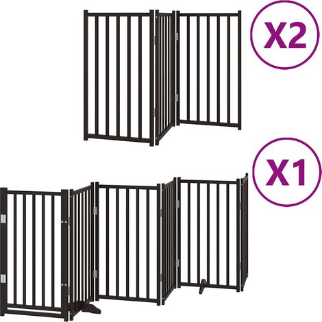 Maison Exclusive - Cancello Cani Porta Pieghevole Nero 12 Pannelli 600 cm Pioppo