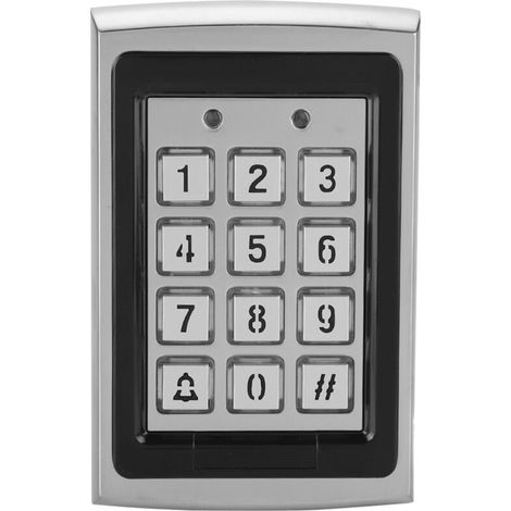 Lector RFID metálico de 125 kHz con teclado retroiluminado y salida de relé NA/NC – hasta 1000 usuarios