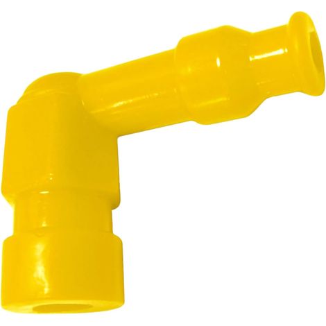 Antiparasite universel capuchon de bougie connecteur câble allumage fil bougie Moto Quad Scooter Tondeuse Tracteur Débroussailleuse Motoculteur Mobylette, jaune (1/5)