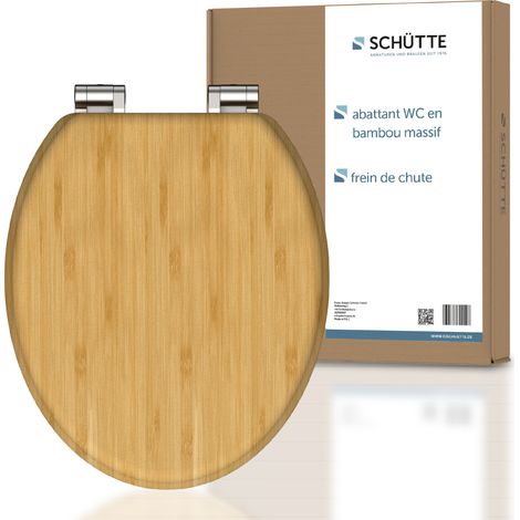 Abattant WC en Bambou massif BAMBOO avec frein de chute (1/5)
