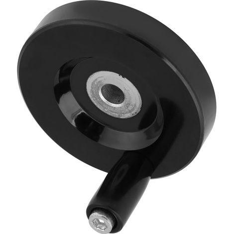 1 volant à main arrière strié pour tour et fraiseuse, noir, avec poignée rotative, 8 x 63 mm (1/5)