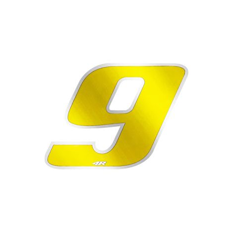 Numeri Gara Anodizzati 27 x 37 mm - Numeri: 9 - Colore: GIALLO