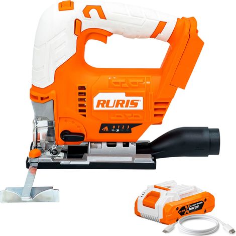Scie sauteuse sans fil brushless RURIS RMX3260 - 20V 4Ah - Course 26 mm - Easy Lock - 4 lames - Avec Batterie (1/5)
