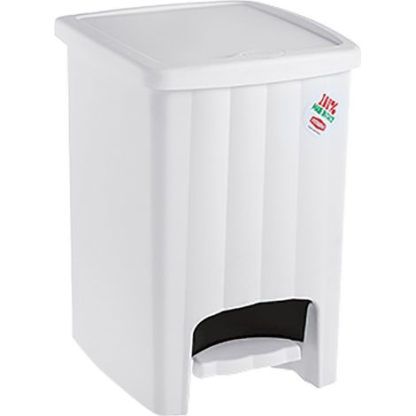 1PZ PATTUMIERA A PEDALE 'MARGHERITA' LT. 20 - COLORE BIANCO