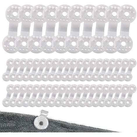 50 Pices Clips Pour Toile D'ombrage, Clips De Fixation Pour Bache, Clip Spcial Avec Illet, Clips De Fixation Traits Anti-uv Pour Brise Vue, Pour T (1/5)