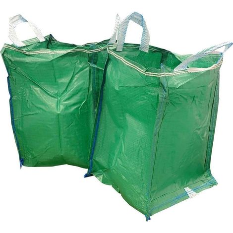 1 x 120L Green Reusable Heavy Duty Garden Waste Sacks With Looped Handles